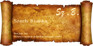 Szerb Bianka névjegykártya