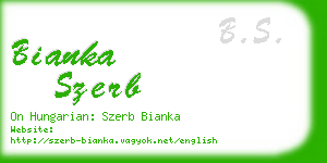 bianka szerb business card